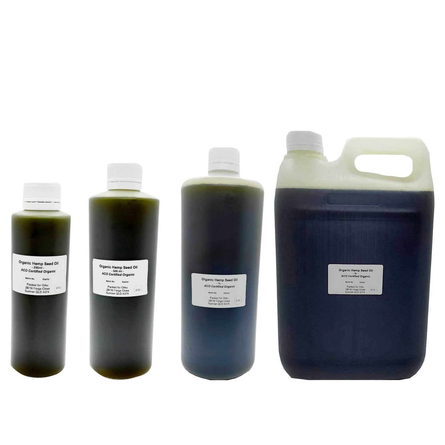 Orku Organic Hemp Seed Oil - Cold Pressed Food Grade Oils