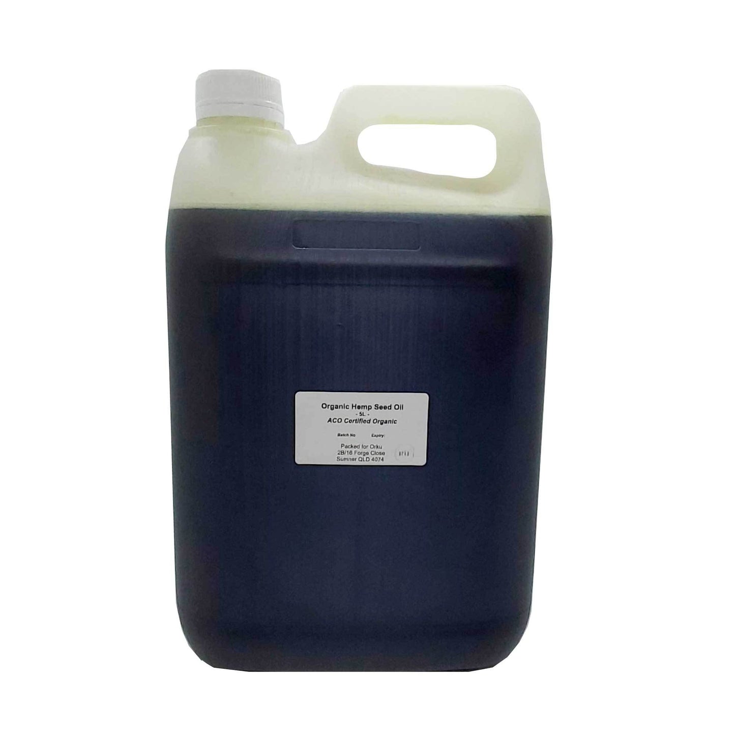 Orku 5L Organic Hemp Seed Oil - Cold Pressed Food Grade Oils